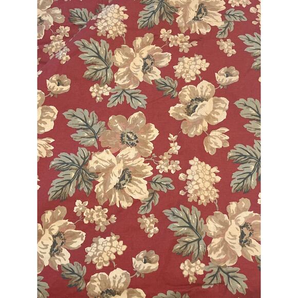 Ralph Lauren Chaps King Comforter & Shams Red ELIZABETH Floral Floral Gold - Picture 6 of 13